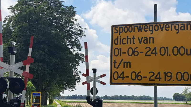 Spoorwegovergangen Grubbenvorst en Tienray volgend weekend afgesloten