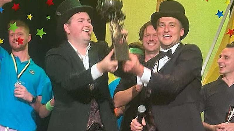 Miel en Dirk winnen liedjesavond CV d'n Dreumel