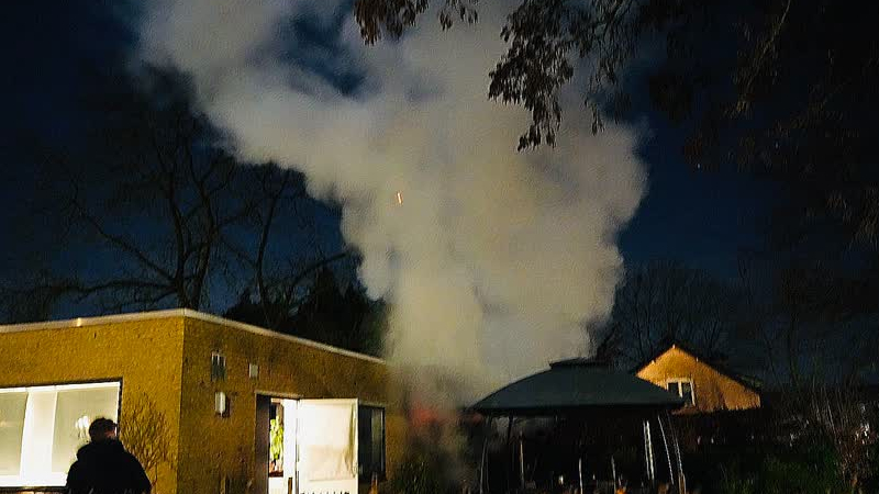 Brand in houtopslag in Grubbenvorst