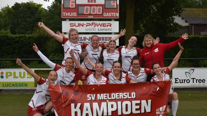 Korfbalsters SV Melderslo 3: promotie naar de Reserve Hoofdklasse