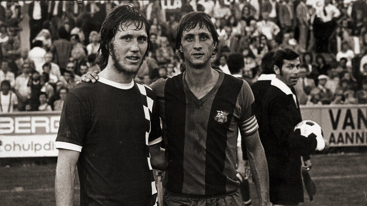 Ger van Rosmalen en Johan Cruyff