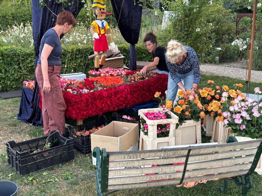 Vrijwilligers leggen laatste hand aan Rozenfeest Lottum