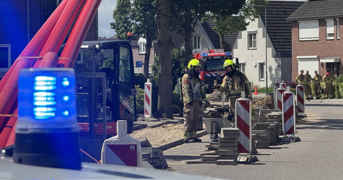 Gaslek aan de Speulhofsebaan in Meterik