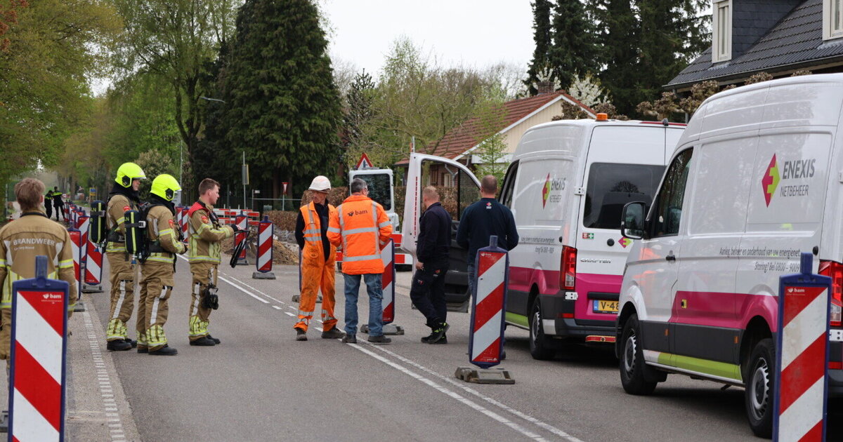 Gaslek aan Zwarte Plakweg in America na werkzaamheden