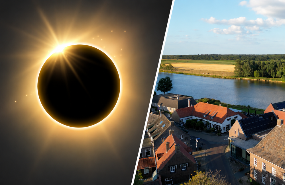 zonsverduistering aan de maas